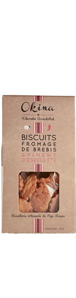 Biscuits Fromage de Brebis & Piment d’Espelette AOP 