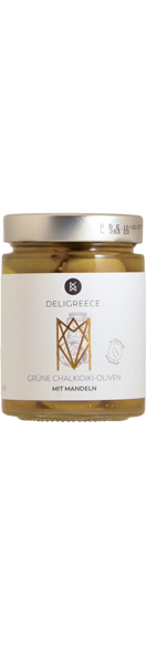 Chalkidiki Oliven mit Mandeln 